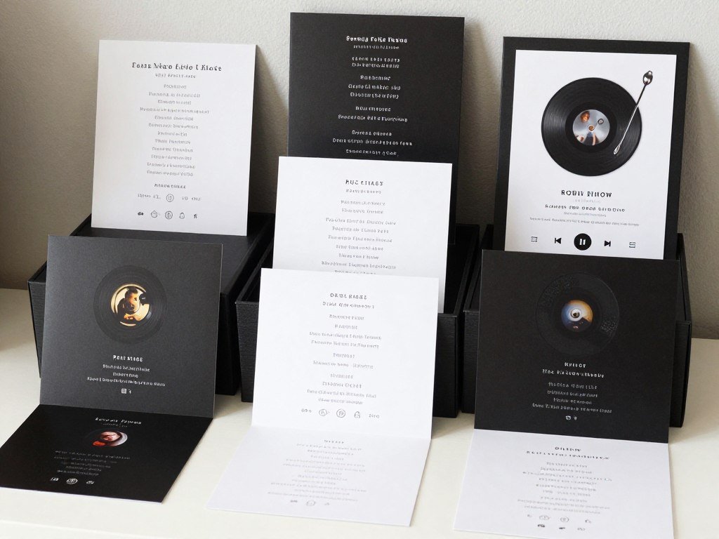 Different personalized song package options displayed as gift options