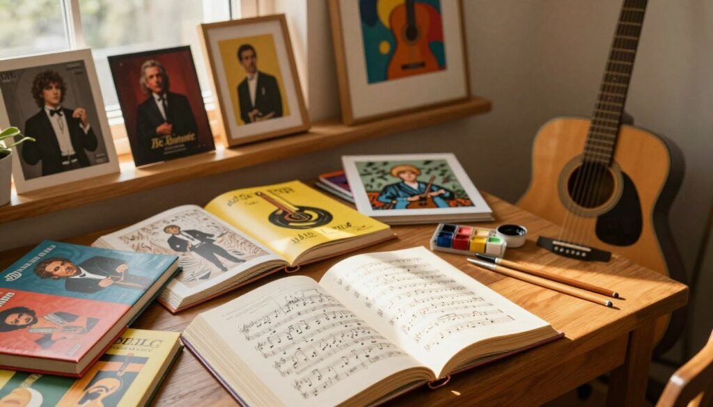 music books and art